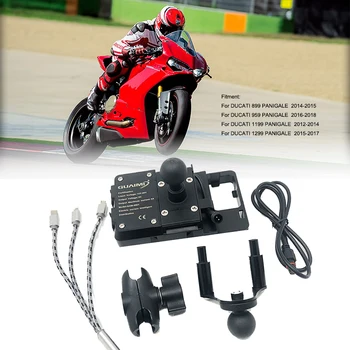 За Ducati 899 959 1199 1299 PANIGALE 2012-2018 2014 2015 2016 2017 Мотоциклет USB Скоба за Мобилен телефон, GPS Навигация Скоба