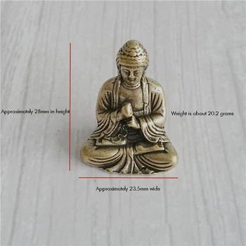 Седнала Статуя на Буда Месинг Мини-Буда Шакямуни Украса на Будизма Медитатор за Дома и Градината, Декоративни Скулптурни Фигури