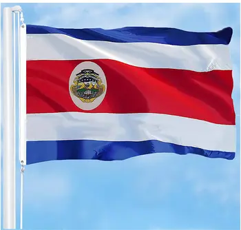 Флаг Коста-Рика 90x150 см окачени Националните Флагове на Коста Рика Полиестер UV-Устойчив На Избледняване Банер За Украса