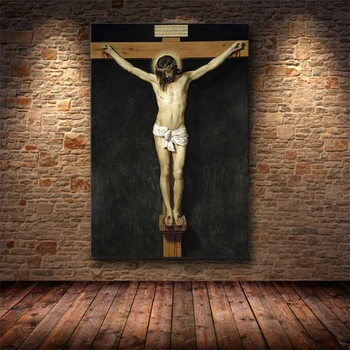 Известни Копия На Разпнатия Христос Християнско Стенно Изкуство Платно На Картина На Стената Щампи Исус Стенни Картини Хол Куадрос