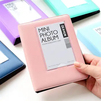 64 Джоба Мини 3 инча за Албум със снимки Polaroid Калъф за Преосветяване на Instax Притежателя Фотокарточки Може да Замени Вътрешното Начало Декор