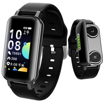Missgoal Смарт часовници T89 2 в 1TWS Двойна Bluetooth-съвместима Слушалка HD Цветен Екран Спортен Гривна Водоустойчив Смарт Гривна
