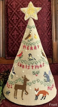 Оригинален продукт Египетски памук от дългия штапеля, Домашно комплекти за бродерия на кръстат бод Suite Magazine-Candy Woodland Christmas - светлобежов 31-31