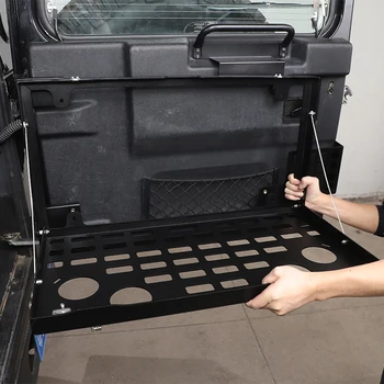 За Land Rover Defender 2004-2022 Задната Врата На Колата В Багажника Сгъваема На Срока За Съхранение Бюрото За Задната Врата На Алуминиеви Детайли Модификация На Автомобила