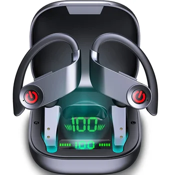 Безжични Bluetooth слушалки 5.1, спортни стерео слушалки в ушите, Слушалките с шумопотискане и микрофон, Слушалки с микрофон с дълбок бас за спорт