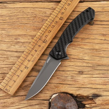 Сгъваем Нож ZT 0450CF, 440C Нож От Въглеродни Влакна, Дръжка Лагери Тактически Ловен EDC
