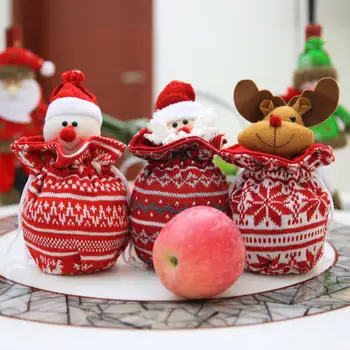 Коледен Ябълков Торбичка Снежен Човек, Дядо Лосове Мечка Кукла Коледен Чанта Бонбони За Опаковане На Подаръци Сватба Детски Душ Коледа Коледна Украса