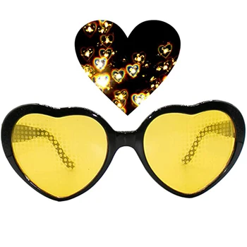 Горещи Творчески Очила с ефект на Любовта под формата на сърце Гледате Като през Нощта на Светлината се променя формата на сърце, Дифракционные Дамски слънчеви очила