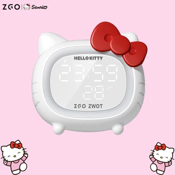 Нов Sanrio Hello Kitty Smart Alarm Clock Студентски Сладки Мультяшные Звукови Часовници С Bluetooth За Момичета Подарък За Рожден Ден