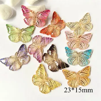 20 броя 15*23 мм Kawaii Пеперуда Акрил за Канцеларски Материали Висулка Аксесоари Бижута и Аксесоари САМ Шапки Фиби за Коса Декор