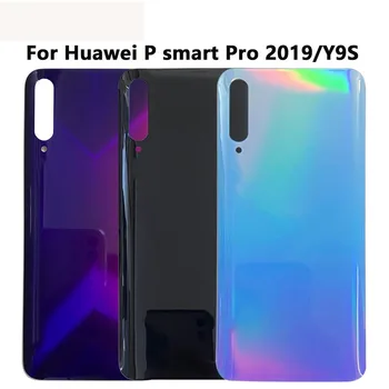 10 бр. Абсолютно Нов Капак на отделението за батерията за Huawei Y9s, Калъф за задната врата за Huawei P Smart Pro 2019 Задната със Стъклен капак на отделението за батерията