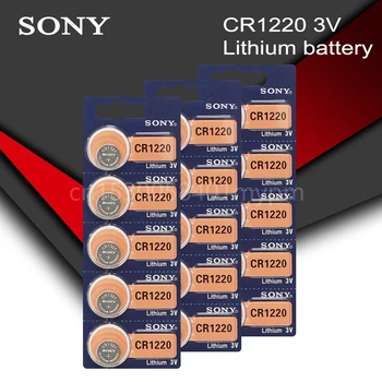 Sony 100% Оригинален CR1220 Бутон Батерия за Часовник Авто Дистанционно Ключ Cr 1220 ECR1220 GPCR1220 3 Литиева Батерия