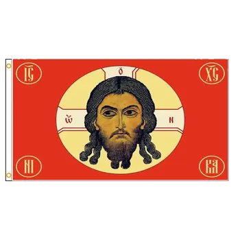 zwjflagshow 90x150 см Русия Исус Христос Религия Вяра Лице Флаг високо качество полиестер флаг висящ банер за вашия интериор