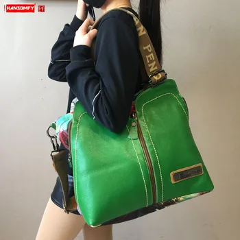 2022 нови оригинални Дамски чанти, дамски модерна чанта през рамо с принтом, холщовая чанта на рамото, преносими чанти от естествена кожа