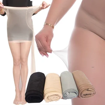 Плюс Размер, Слънчеви Чорапи С Висока Талия, Женски Сексуални Дишащи Еластични Чорапогащи, Тънки Устойчиви На Спукване На Найлонови Чорапогащи, Дамски