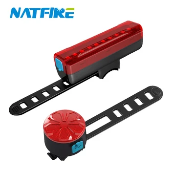 NATFIRE 15-50 Часа Велосипеден Задна Светлина USB Акумулаторна батерия Led Задни Задна Светлина за Колоезденето Сигурността на Червен Предупредителен Светлина