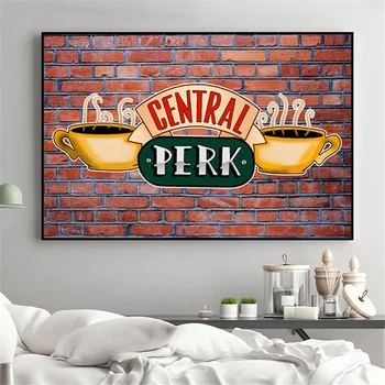 Central Perk Кафенета Приятели ТВ Шоу Живопис Печатане на HD Снимки, Отпечатани на Платно, Използвани за Домашен интериор, Стенно Изкуство