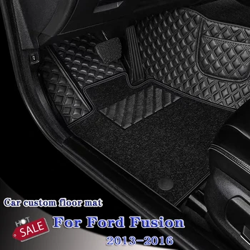 Автомобилни Стелки За Ford Fusion Mondeo 2013 2014 2015 2016 Индивидуални Авто Кожени Килими, Килими, Аксесоари за оформление на интериора