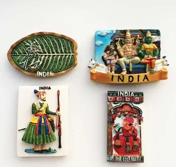Индия Магнит за Хладилник Туристически Сувенир Раджастан Бангалор 3D Смола Боядисани Занаяти Магнити за Хладилници Стикер Начало Декор