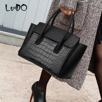 LUCDO 2020 НОВИ Дизайнерски Луксозни Чанти, Модни Дамски Чанти с Крокодиловым Модел на Известни Марки, Чанта-Месинджър През Рамо