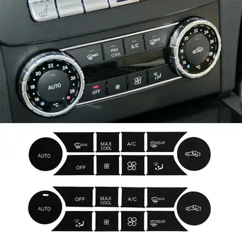 Авто Климатик/Бутон за Кондициониране на Въздуха Auto Комплект Вътрешни Стикери за Ремонт на Арматурното Табло Етикети Аксесоари L + R, за да Benz W204 C300 2008-2014