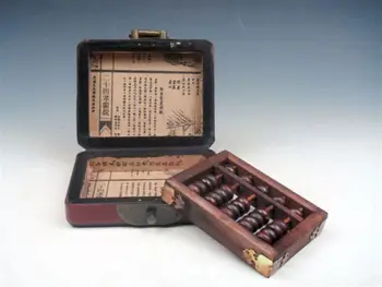 Изящни Малки китайски Класически Abacus Ръчно изработени от Фино Дърво с Дракон и Фениксом и Ковчег