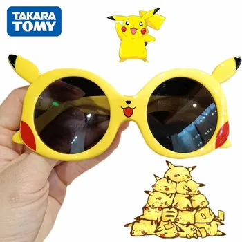 Pokemon Kawai Пикачу Аниме Фигурка очила UV Защита Слънчевите Очила Детски Козирка Огледало Пластмасови чаши, Подаръци За Рожден Ден Играчка