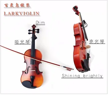1/32 (за 2-3 години) на 1/16 (на 3-4 години) цигулка от масивна дървесина/за студенти/високо качество, калъф за мини-цигулка + лък + струни + рамо