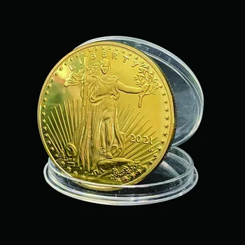 2021 Съединените Щати Орел Свобода Божествеността на Златни Монети в САЩ Колекционерска стойност За Събиране на Подаръци, Боже, Благослови американци