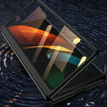 Добър всеохватывающий Черен, златен Калъф За Samsung Galaxy Z Fold 2 устойчив на удари един филм Калъф За телефон Защитен Калъф във формата на Миди