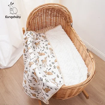 Kangobaby #Моят Мека Живота на# комфорт детска градина пролет детски боб бархатное одеяло климатик одеяло с принтом приемащото одеяло