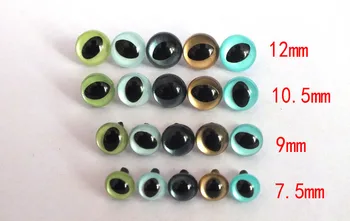 40шт 7,5 мм-12 мм разход на размера на смесен цвят на котешки играчки на очите може да изберете