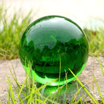 40 мм Азиатски Рядък Естествен Зелен Кварц Магически Кристали на Фън шуй са Магически Лечебни Кристали Топки Обхват на скъпоценни камъни Подаръци
