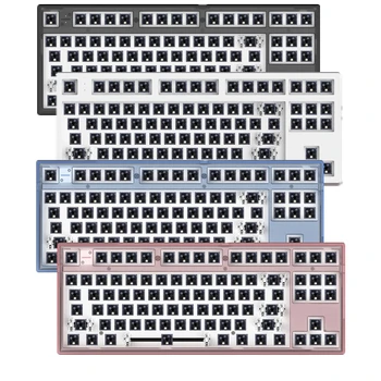 MK87 Hot Swap Механична Клавиатура Комплект RGB Кабелна 87 клавиши САМ Съвместим С 3/5 Контакти 3 Режима на Поддръжка на Жични 2,4 G, Bluetooth