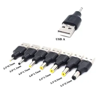 Конвертор USB щепсела на захранването от USB 5.5*2.5 4.0*1.7 5.5*1.7 2.5*0.7 3.0*1.1 мм Жак Адаптер за постоянен ток за Рутер Mini Fan Speaker